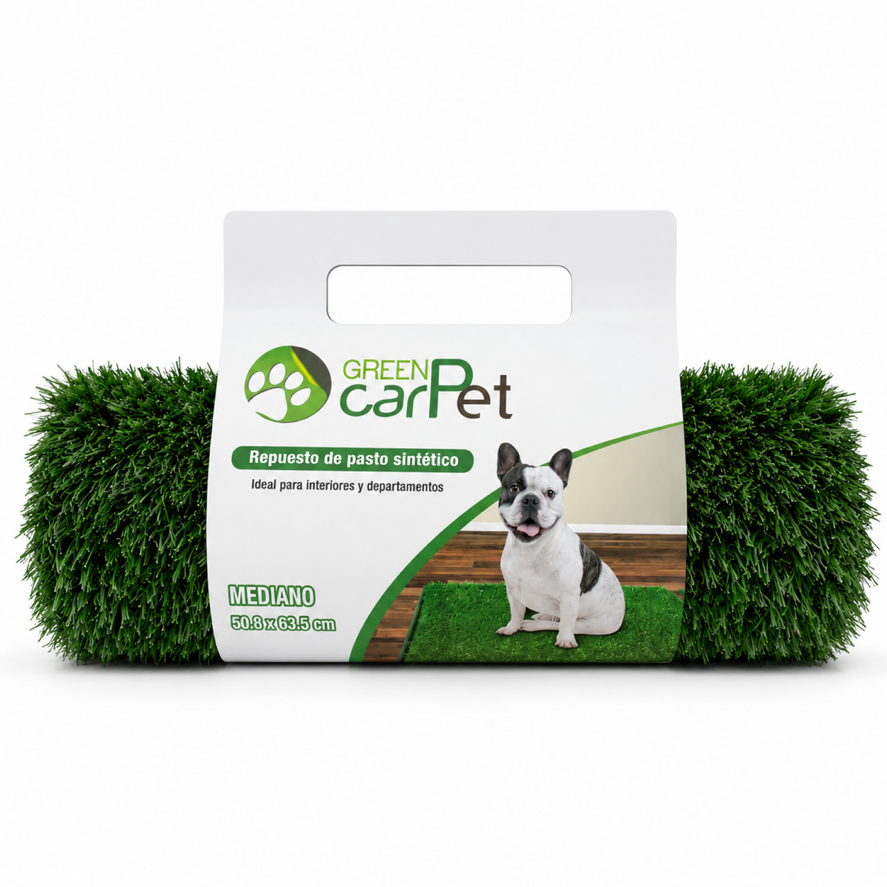 Repuesto de Pasto Sintético Mediano 50 x 63 cm Green Carpet® | Compatible con Charola Green Carpet